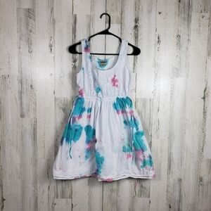 3/$15 Mossimo custom tie dye summer midi dress  and tie waist size small